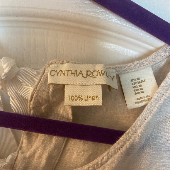 EUC Cynthia Rowley Linen Top - Picture 3 of 3